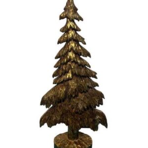 Antique Gold Wood Effect Christmas Tree - 71 cm