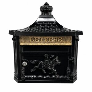 Aluminium Wall Postbox - Black