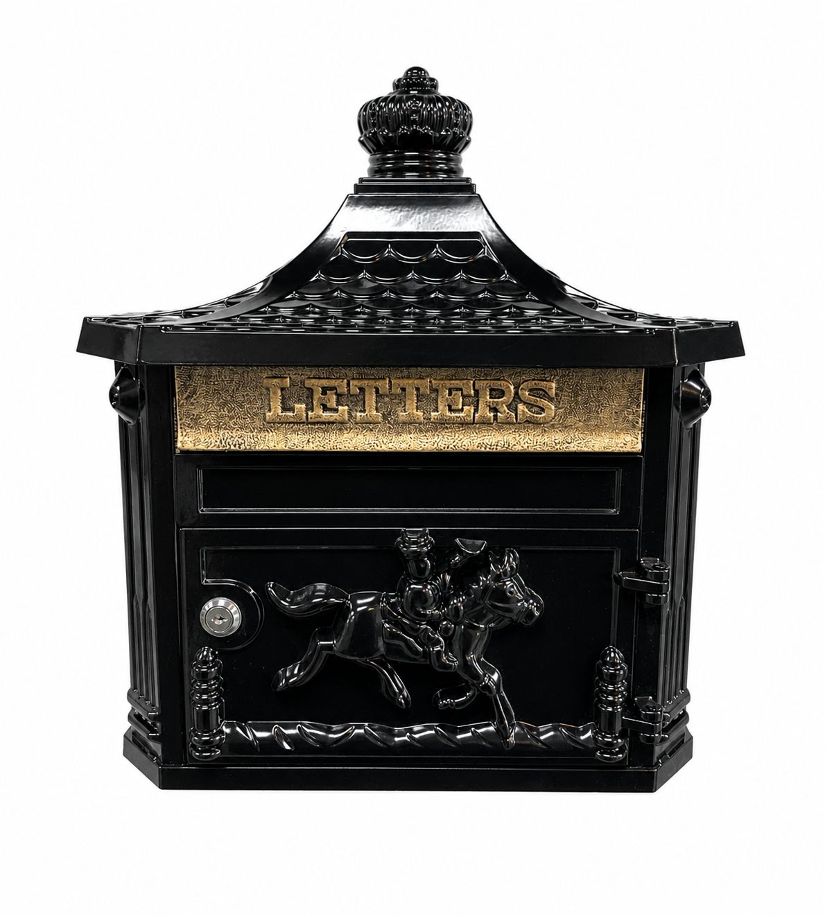 Aluminium Wall Postbox - Black