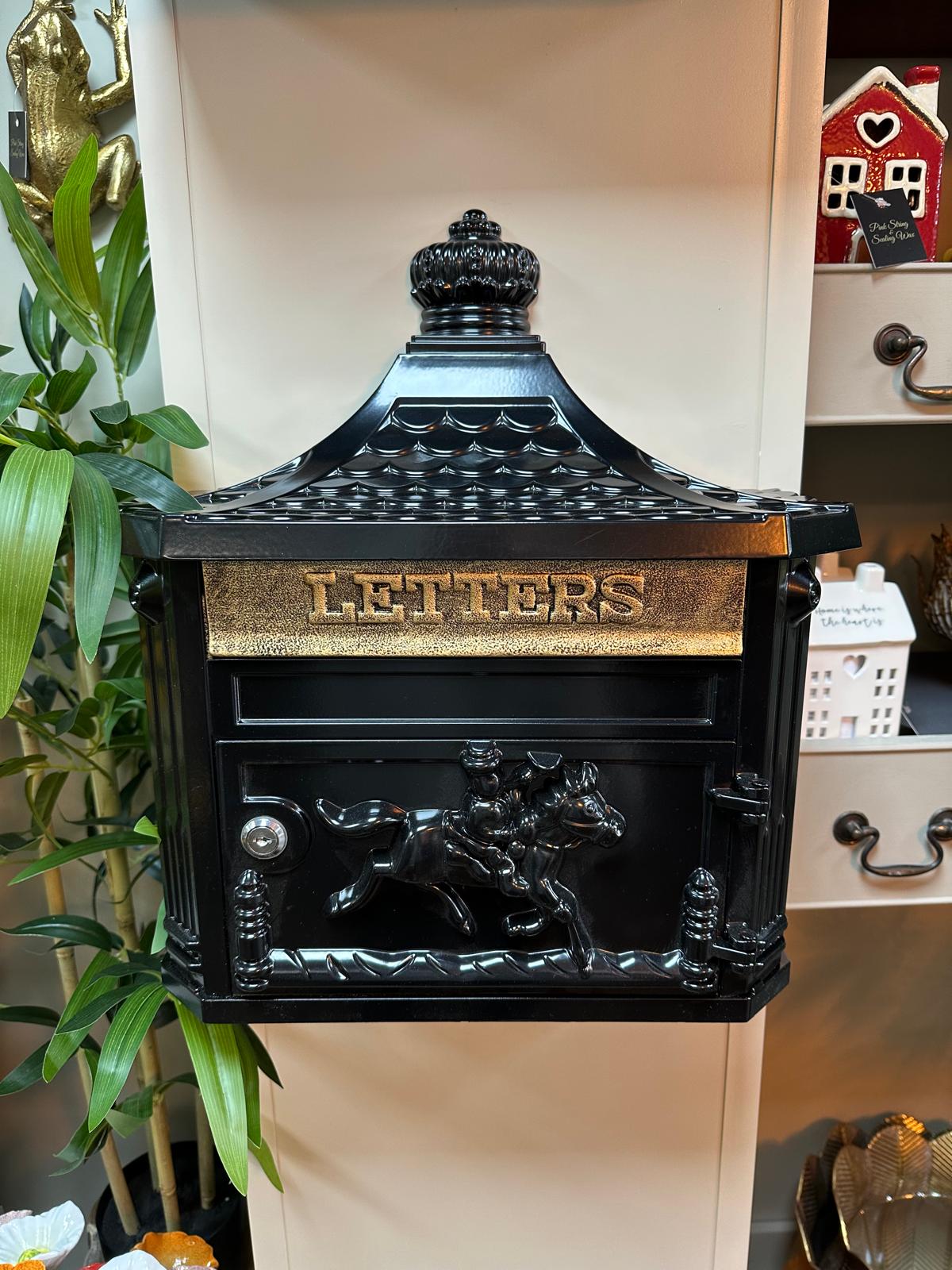 Aluminium Wall Postbox - Black - Image 4