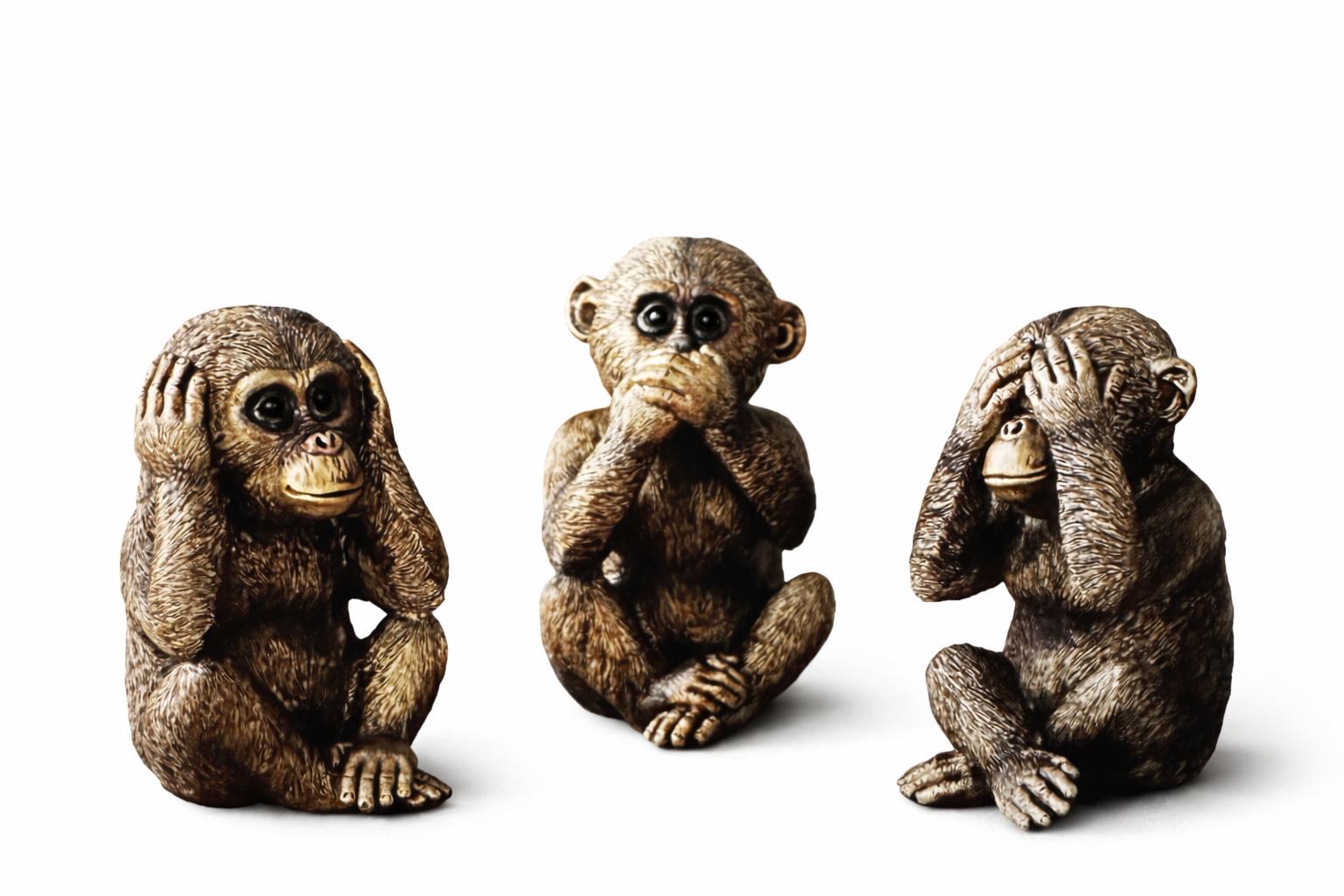 Monkey Bronze Set of 3