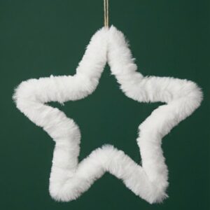 Fluffy White Hanging Stars -  Large