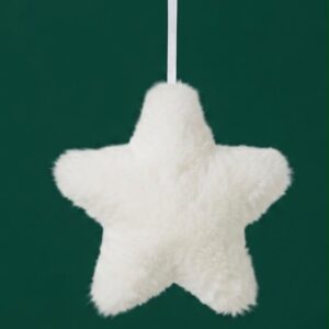 White Fabric Fluffy Star Large