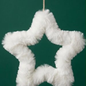 Fluffy White Hanging Stars Small