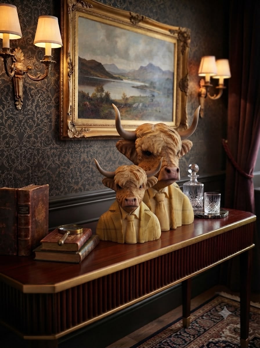 Small Highland Coo Bust - Image 3