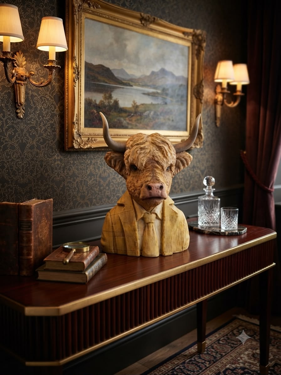 Small Highland Coo Bust - Image 4